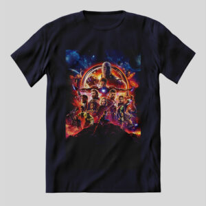 Camiseta Masculina Vingadores Ultimato C1 Azul Manga Curta Gola Careca